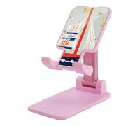 FHESDCW Foldable Cell Phone Stand for Desk - Cartoon Sailing Boat Phone Holder Angle Height Adjustable Cellphone Holder Portable Tablet Stand Compatible with All Phones 4-13" Phones Tablets