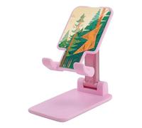 FHESDCW Foldable Cell Phone Stand for Desk - Mountain Fir Forest Phone Holder Angle Height Adjustable Cellphone Holder Portable Tablet Stand Compatible with All Phones 4-13" Phones Tablets