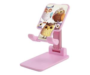 FHESDCW Foldable Cell Phone Stand for Desk - Owls Birds Phone Holder Angle Height Adjustable Cellphone Holder Portable Tablet Stand Compatible with All Phones 4-13" Phones Tablets