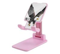 FHESDCW Foldable Cell Phone Stand for Desk - Sketch of Bald Eagle Diving Phone Holder Angle Height Adjustable Cellphone Holder Portable Tablet Stand Compatible with All Phones 4-13" Phones Tablets