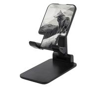 FHESDCW Foldable Cell Phone Stand for Desk - Snow Mountain Lone Wolf Phone Holder Angle Height Adjustable Cellphone Holder Portable Tablet Stand Compatible with All Phones 4-13" Phones Tablets