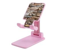 FHESDCW Foldable Cell Phone Stand for Desk - Stone Wall Phone Holder Angle Height Adjustable Cellphone Holder Portable Tablet Stand Compatible with All Phones 4-13" Phones Tablets