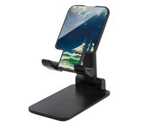 FHESDCW Foldable Cell Phone Stand for Desk - Stormy Waves Vintage Sailboat Phone Holder Angle Height Adjustable Cellphone Holder Portable Tablet Stand Compatible with All Phones 4-13" Phones Tablets