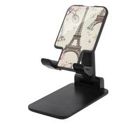 FHESDCW Foldable Cell Phone Stand for Desk - The Eiffel Tower Phone Holder Angle Height Adjustable Cellphone Holder Portable Tablet Stand Compatible with All Phones 4-13" Phones Tablets