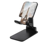 FHESDCW Foldable Cell Phone Stand for Desk - Watercolor Paris Phone Holder Angle Height Adjustable Cellphone Holder Portable Tablet Stand Compatible with All Phones 4-13" Phones Tablets