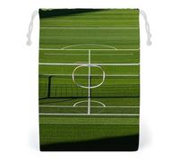 FHESDCW Football Goal Post Sports Area Drawstring Bag Canvas, Reusable Travel Jewelry Pouches, Washable Storage Bags for Gift, Candy, Cosmetics 12 * 18cm