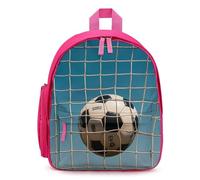 FHESDCW Football in The Football Network Backpack for Men Women, Durable Small Bookbag Lightweight Daypack for Travel, Pink-style, One Size, Daypack Backpacks