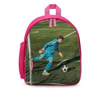 FHESDCW Football in The Goalkeeper Position Backpack for Men Women, Durable Small Bookbag Lightweight Daypack for Travel, Pink-style, One Size, Daypack Backpacks
