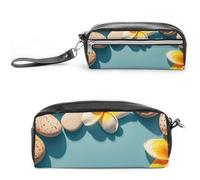 FHESDCW Frame Exotic Floral Pattern Printing Pencil Case Large Capacity with Zipper, Hanging Water Proof Cosmetic Bag for Travel, Vintage Leather Pencil Pouch for Women Men