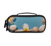 FHESDCW Frame Exotic Floral Pattern Printing Pencil Case with Zipper - Large Capacity, Portable Small Cosmetic Bag for Travel, Vintage PU Leather Pencil Pouch for Women Men