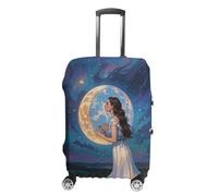 FHESDCW Friendship Under The Giant Moon Luggage Covers for Suitcases, Washable Travel Accessories, Anti-Scratch & Dust Protection Suitcase Cover Protector Fits 19-32 Inch Luggage, style, L, Classic