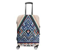FHESDCW Geometric Triangle Pattern Luggage Covers for Suitcases, Washable Travel Accessories, Anti-Scratch & Dust Protection Suitcase Cover Protector Fits 19-32 Inch Luggage, Style, M, Classic