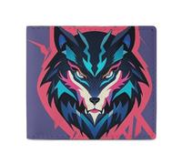 FHESDCW Giant Lightning Wolf Head Wallet Elegant Leather Wallets with ID Window & 2 Card Slots, Slim Bifold Wallet for Men Women