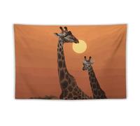 FHESDCW Giraffe at Sunset Tapestry for Bedroom Aesthetic - Lightweight Wall Hanging Backdrop Vintage Wall Art Tapestry Easy to Hang for Living Room Dorm Home Decor 60"x90"