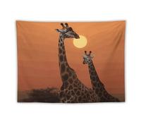 FHESDCW Giraffe at Sunset Tapestry for Bedroom Aesthetic - Lightweight Wall Hanging Backdrop Vintage Wall Art Tapestry Easy to Hang for Living Room Dorm Home Decor 60"x80"