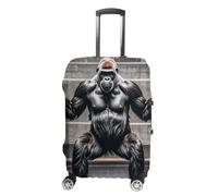 FHESDCW Gorillas in Fitness Gym Luggage Covers for Suitcases, Washable Travel Accessories, Anti-Scratch & Dust Protection Suitcase Cover Protector Fits 19-32 Inch Luggage, Style, S, Classic