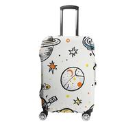 FHESDCW Graffiti Astronaut Spacecraft Luggage Covers for Suitcases, Washable Travel Accessories, Anti-Scratch & Dust Protection Suitcase Cover Protector Fits 19-32 Inch Luggage, Style, XL, Classic