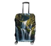 FHESDCW Green Pine Waterfall Luggage Covers for Suitcases, Washable Travel Accessories, Anti-Scratch & Dust Protection Suitcase Cover Protector Fits 19-32 Inch Luggage, style, XL, Classic