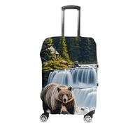 FHESDCW Grizzlies in River Falls Luggage Covers for Suitcases, Washable Travel Accessories, Anti-Scratch & Dust Protection Suitcase Cover Protector Fits 19-32 Inch Luggage, Style, M, Classic