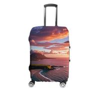 FHESDCW Hawaiian Sunset Luggage Covers for Suitcases, Washable Travel Accessories, Anti-Scratch & Dust Protection Suitcase Cover Protector Fits 19-32 Inch Luggage, Style, S, Classic