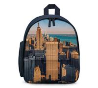 FHESDCW High Rise Buildings Skyscrapers Backpack for Men Women, Durable Small Bookbag Lightweight Daypack for Travel, Hiking, Blue-style, One Size, Daypack Backpacks
