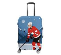 FHESDCW Ice Hockey Player Luggage Covers for Suitcases, Washable Travel Accessories, Anti-Scratch & Dust Protection Suitcase Cover Protector Fits 19-32 Inch Luggage, style, M, Classic