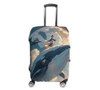 FHESDCW Illustration of A Whale Luggage Covers for Suitcases, Washable Travel Accessories, Anti-Scratch & Dust Protection Suitcase Cover Protector Fits 19-32 Inch Luggage, Style, L, Classic