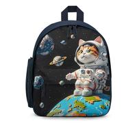 FHESDCW Interesting Astronaut Cat Backpack for Men Women, Durable Small Bookbag Lightweight Daypack for Travel, Hiking, Blue-style, One Size, Daypack Backpacks