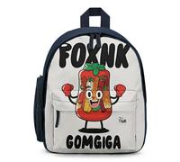 FHESDCW Interesting Boxing Kimchi Cartoon Backpack for Men Women, Durable Small Bookbag Lightweight Daypack for Travel, Blue-style, One Size, Daypack Backpacks