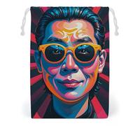 FHESDCW Interesting Face Pattern Drawstring Bag Canvas, Reusable Travel Jewelry Pouches, Washable Storage Bags for Gift, Candy, Cosmetics 20 * 25cm