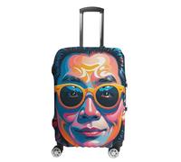 FHESDCW Interesting Face Pattern Luggage Covers for Suitcases, Washable Travel Accessories, Anti-Scratch & Dust Protection Suitcase Cover Protector Fits 19-32 Inch Luggage, Style, XL, Classic