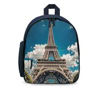 FHESDCW Iron Tower Backpack for Men Women, Durable Small Bookbag Lightweight Daypack for Travel, Hiking, Blue-style, One Size, Daypack Backpacks