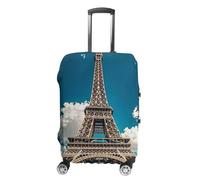 FHESDCW Iron Tower Luggage Covers for Suitcases, Washable Travel Accessories, Anti-Scratch & Dust Protection Suitcase Cover Protector Fits 19-32 Inch Luggage, Style, L, Classic