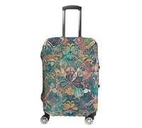 FHESDCW Lace Pattern of Flowers And Butterflies Luggage Covers for Suitcases, Washable Travel Accessories, Anti-Scratch & Dust Protection Suitcase Cover Protector Fits 19-32 Inch Luggage, Style, XL