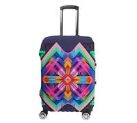 FHESDCW Large Neon Color Pattern Luggage Covers for Suitcases, Washable Travel Accessories, Anti-Scratch & Dust Protection Suitcase Cover Protector Fits 19-32 Inch Luggage, Style, M, Classic