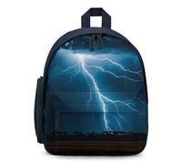 FHESDCW Lightning Strikes, Thunderstorms Backpack for Men Women, Durable Small Bookbag Lightweight Daypack for Travel, Blue-style, One Size, Daypack Backpacks