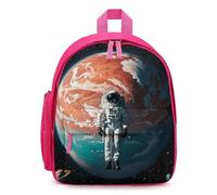 FHESDCW Lonely Astronaut Backpack for Men Women, Durable Small Bookbag Lightweight Daypack for Travel, Hiking, Pink-style, One Size, Daypack Backpacks