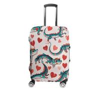 FHESDCW Love Green Dragon Luggage Covers for Suitcases, Washable Travel Accessories, Anti-Scratch & Dust Protection Suitcase Cover Protector Fits 19-32 Inch Luggage, style, M, Classic