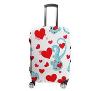 FHESDCW Love Little Dragon Luggage Covers for Suitcases, Washable Travel Accessories, Anti-Scratch & Dust Protection Suitcase Cover Protector Fits 19-32 Inch Luggage, style, XL, Classic