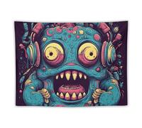 FHESDCW Love Music Monster Tapestry for Bedroom Aesthetic - Lightweight Wall Hanging Backdrop Vintage Wall Art Tapestry Easy to Hang for Living Room Dorm Home Decor 30"x40"