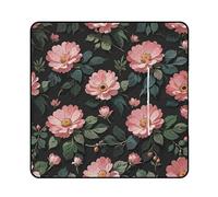 FHESDCW Lovely Flowers Picnic Blanket with Zippered Tote Bag, Waterproof Portable Outdoor Blanket, Lightweight Foldable Outdoor Mat for Beach, Camping, Park, 200x200cm