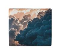 FHESDCW Magnificent Rainstorm Cloud Wallet Elegant Leather Wallets with ID Window & 2 Card Slots, Slim Bifold Wallet for Men Women