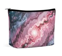 FHESDCW Marble Patterned Makeup Bag for Women PU Leather Waterproof Cosmetic Bag with Zipper Portable Travel Makeup Organizer