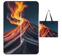 FHESDCW Marble Patterns Resembling Mountain Peaks Picnic Blanket with Zippered Tote Bag, Waterproof Portable Outdoor Blanket, Lightweight Foldable Outdoor Mat for Beach, Camping, Park, 150x100cm