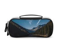 FHESDCW Meteors in The Night Sky Pencil Case with Zipper - Large Capacity, Portable Small Cosmetic Bag for Travel, Vintage PU Leather Pencil Pouch for Women Men