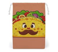 FHESDCW Mexican Corn Rolls Drawstring Bag Canvas, Reusable Travel Jewelry Pouches, Washable Storage Bags for Gift, Candy, Cosmetics 12 * 18cm