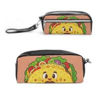 FHESDCW Mexican Corn Rolls Pencil Case Large Capacity with Zipper, Hanging Water Proof Cosmetic Bag for Travel, Vintage Leather Pencil Pouch for Women Men