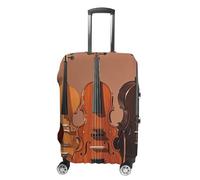 FHESDCW Monochrome String Instruments Luggage Covers for Suitcases, Washable Travel Accessories, Anti-Scratch & Dust Protection Suitcase Cover Protector Fits 19-32 Inch Luggage, style, XL, Classic
