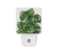 FHESDCW Monstera Deliciosa Banana Palm Night Lights Plug Into Wall, LED Nightlights Auto On/Off Dusk to Dawn Sensor, Energy Efficient Night Lamp Soft Glow for Hallway Bedroom Bathroom Kitchen, 0.5W