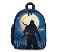 FHESDCW Moonlight Watercolor Style Ninja Backpack for Men Women, Durable Small Bookbag Lightweight Daypack for Travel, Blue-style, One Size, Daypack Backpacks